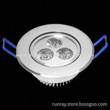 3W LED Downlight, PF>0.95 Isolated Driver, 85-265V AC or 12-24V DC, CE and RoHS Marks